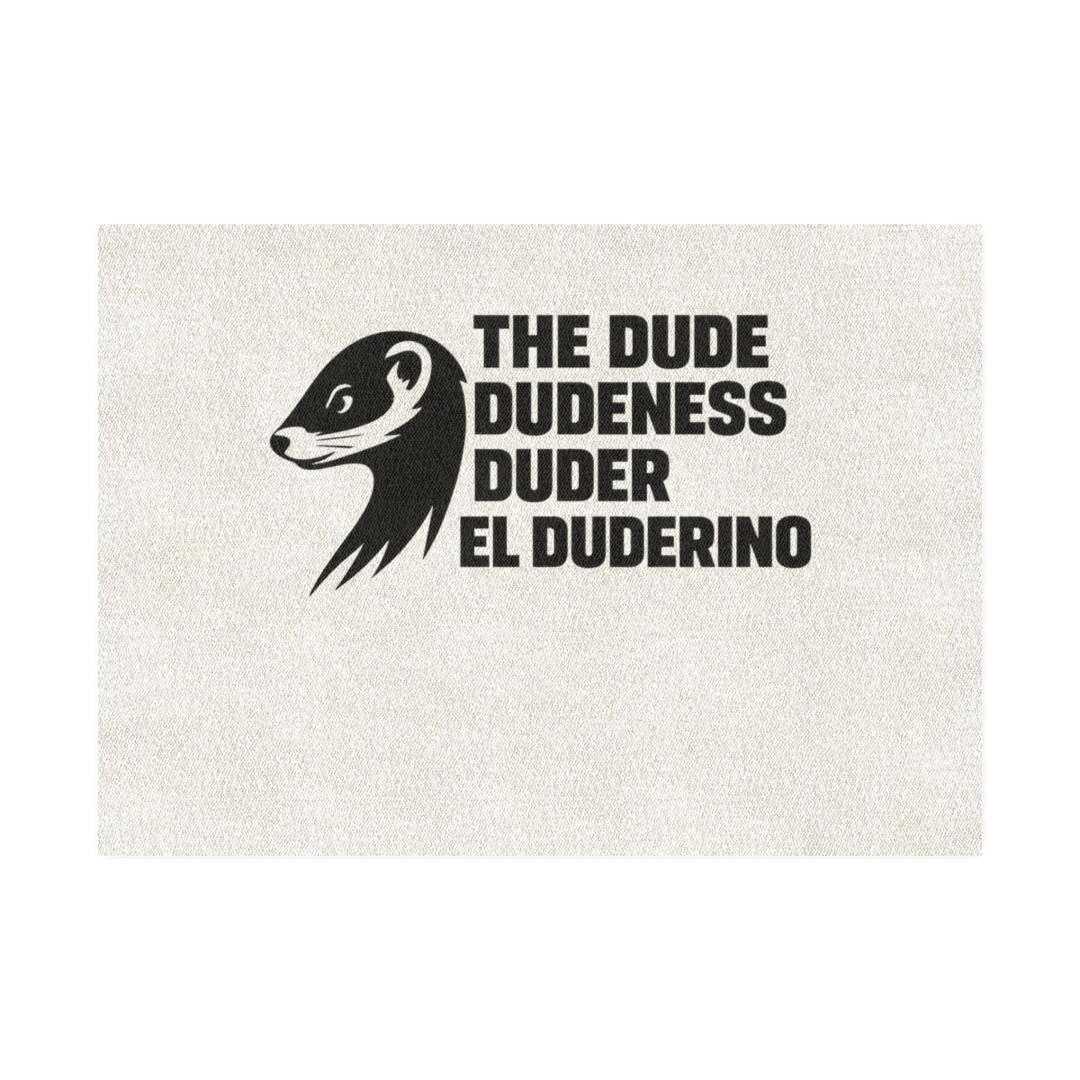 Funny Ferret Dude Big Lebowski T-Shirt Rug