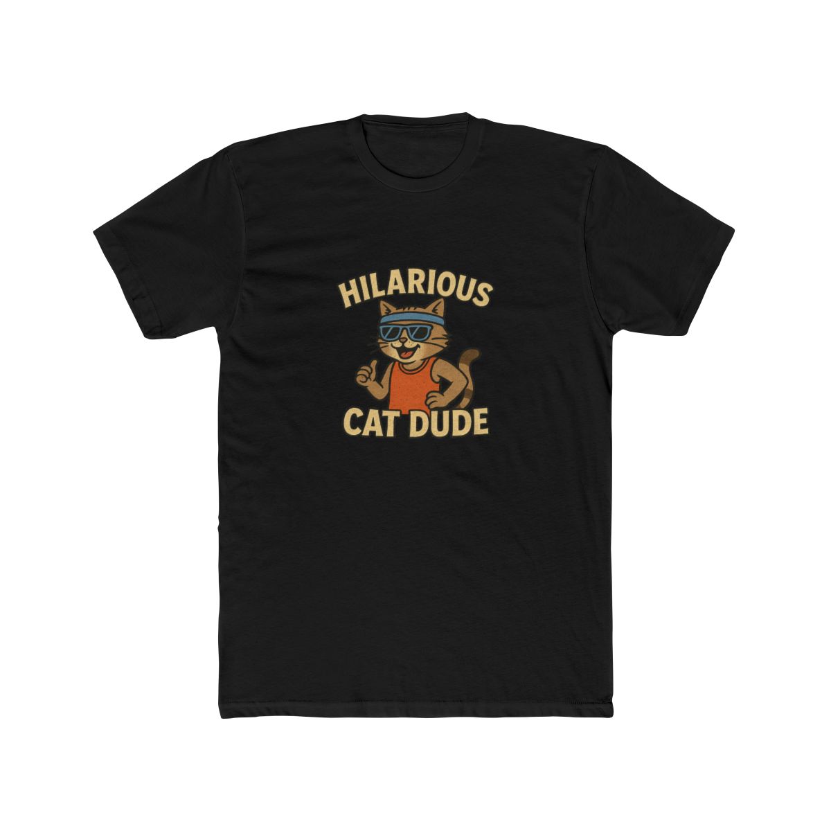 Hilarious Cat Dude Sports Graphic T-Shirt