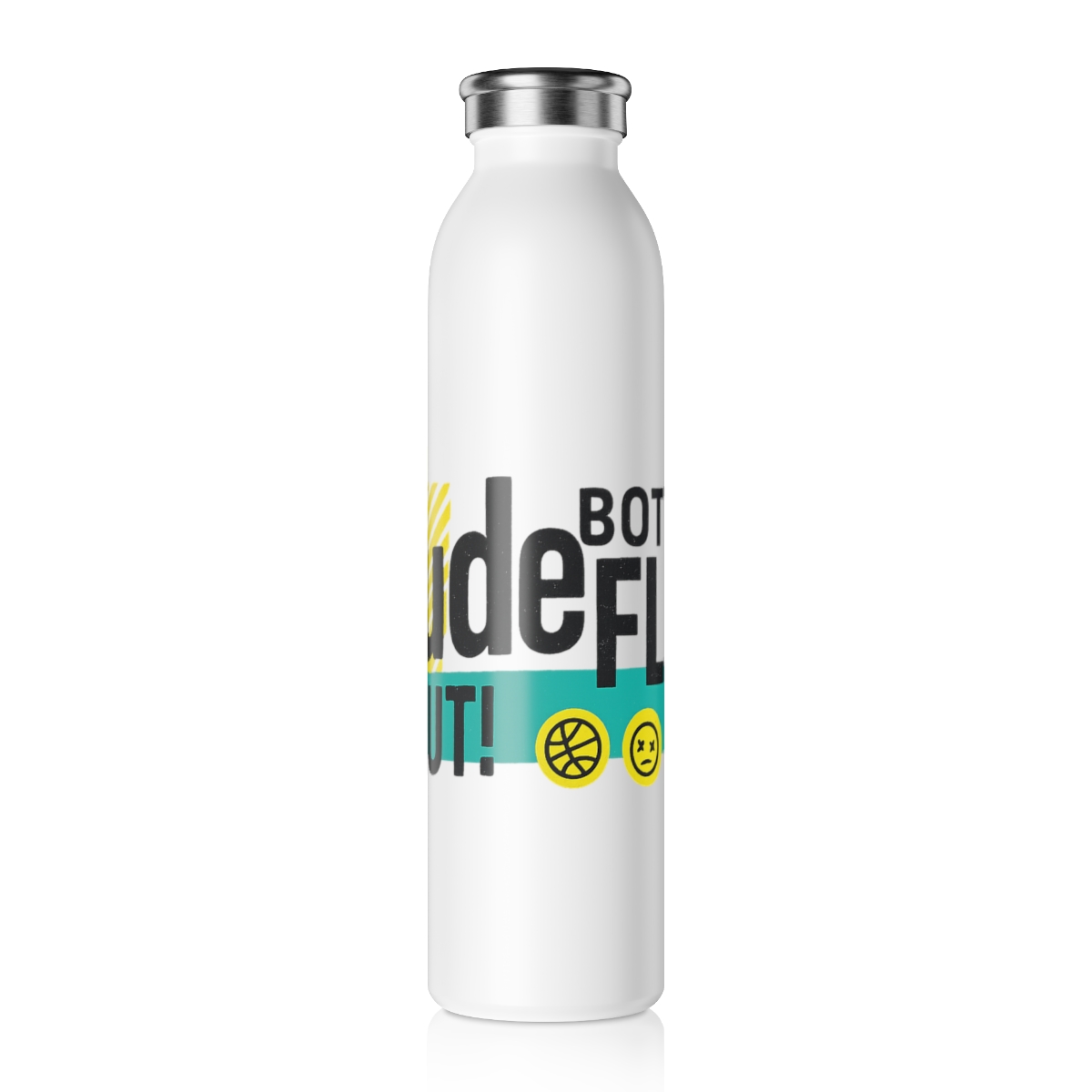 Dude Bottle Flip Out! Clear Water Bottle