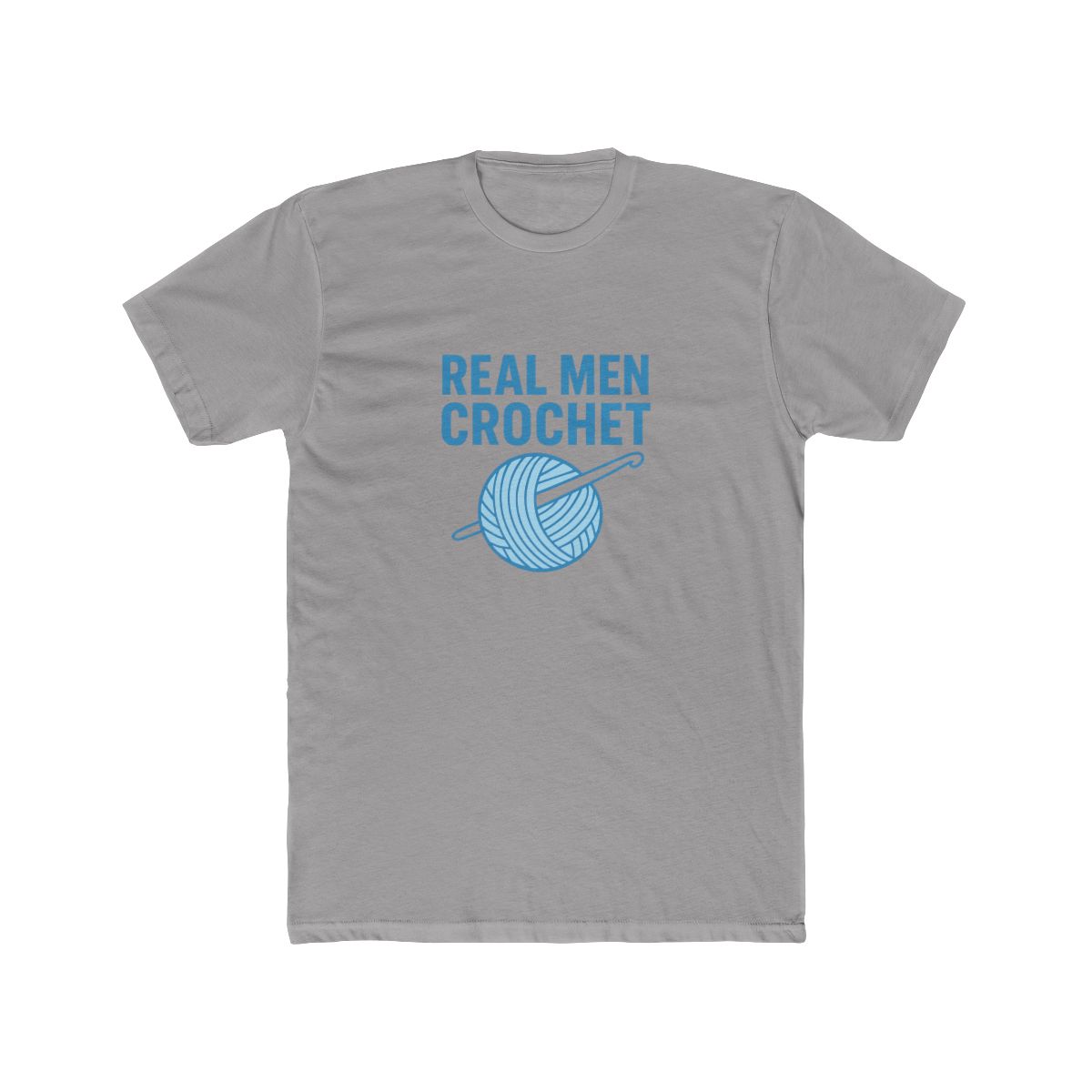 Real Men Crochet Funny Yarn Graphic T-Shirt