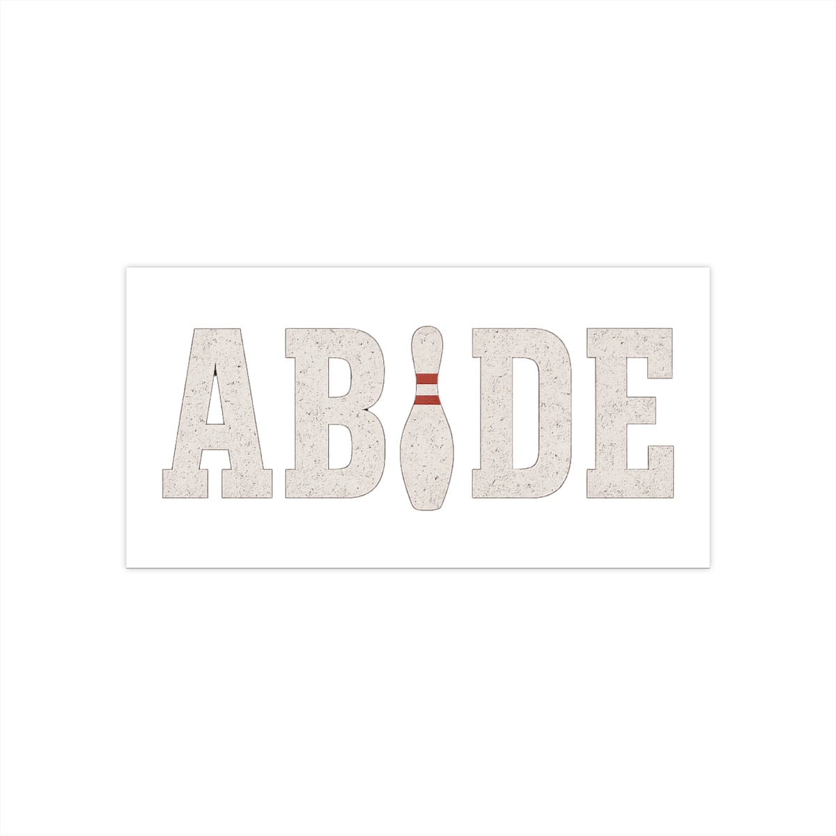 Bowling Dude Abides Funny Sticker | Laid-Back Vinyl Decal