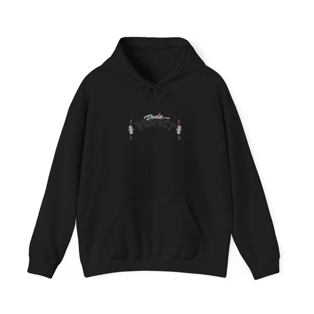 Dude Script Throwback Sleeve Graphic Hoodie