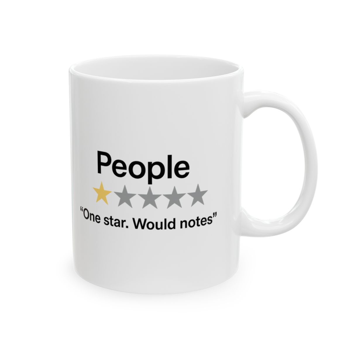 One-Star People Review Hilarious Ceramic Mug