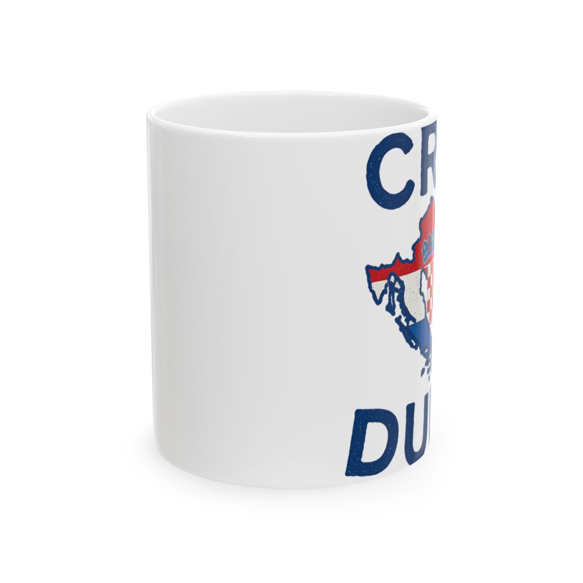 Cro Dude Croatian Flag Outline Ceramic Mug