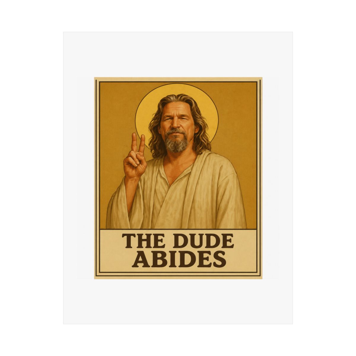 The Dude Abides Peace Sign Framed Poster